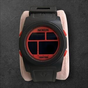 Nixon 100M Tide Digital Surf Watch — Gray/Orange